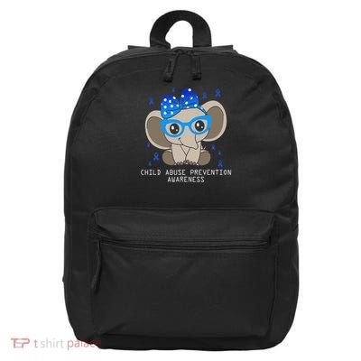 Child Abuse Prevention Awareness Child Abuse Elephant 16 in Basic Backpack