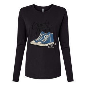 Chucks And Pearls For Ladies 2024 Womens Cotton Relaxed Long Sleeve T-Shirt