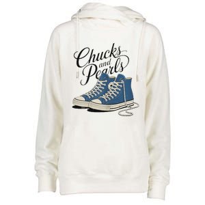 Chucks And Pearls For Ladies 2024 Womens Funnel Neck Pullover Hood