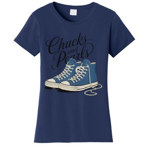 Chucks And Pearls For Ladies 2024 Women's T-Shirt