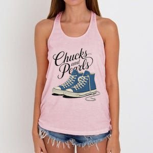 Chucks And Pearls For Ladies 2024 Women's Knotted Racerback Tank