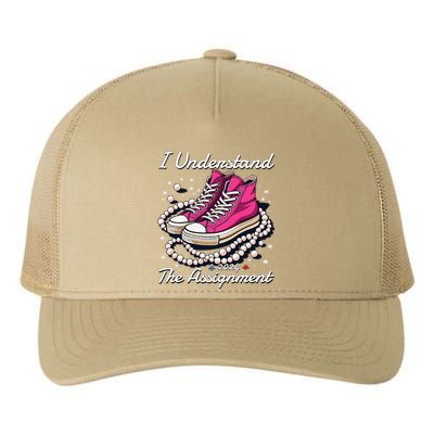 Chucks And Pearls Election 2024 I Understand The Assignment Yupoong Adult 5-Panel Trucker Hat