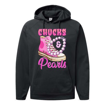 Chucks And Pearls Performance Fleece Hoodie