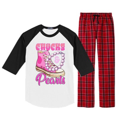 Chucks And Pearls Raglan Sleeve Pajama Set