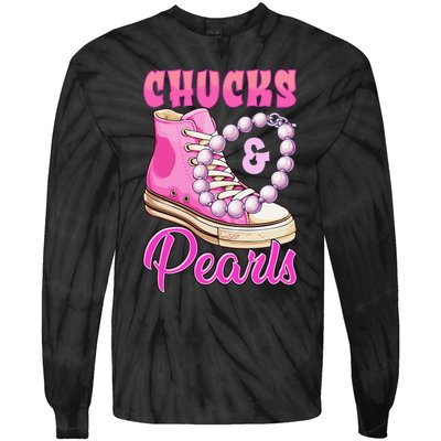 Chucks And Pearls Tie-Dye Long Sleeve Shirt