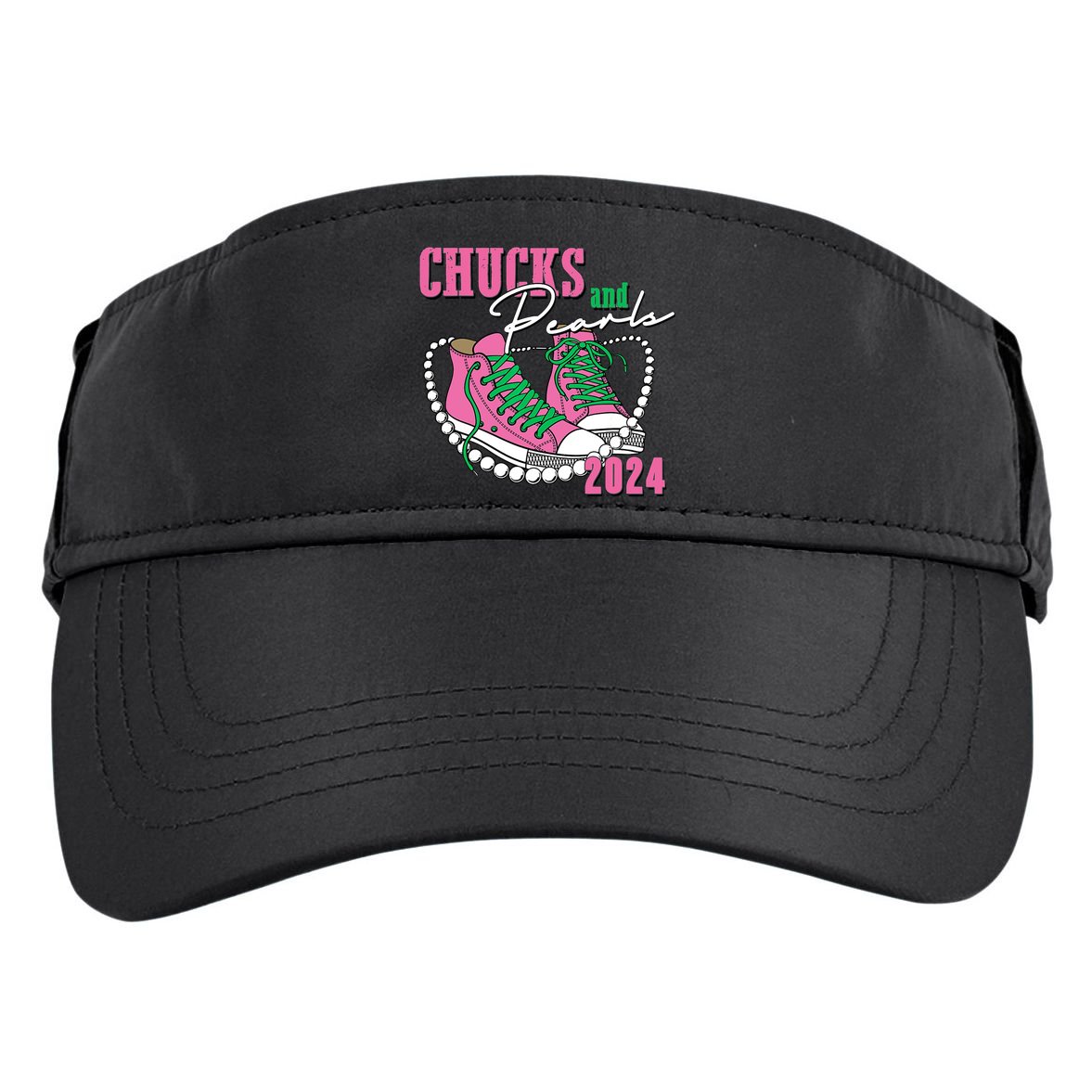 Chucks And Pearls Kamala Harris President 2024 Adult Drive Performance Visor