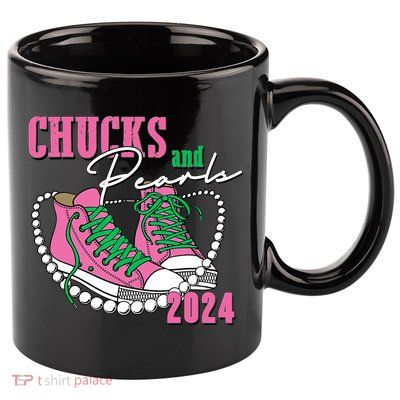 Chucks And Pearls Kamala Harris President 2024 11oz C Handle Ceramic Mug
