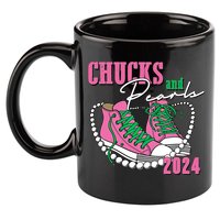 Chucks And Pearls Kamala Harris President 2024 11oz C Handle Ceramic Mug