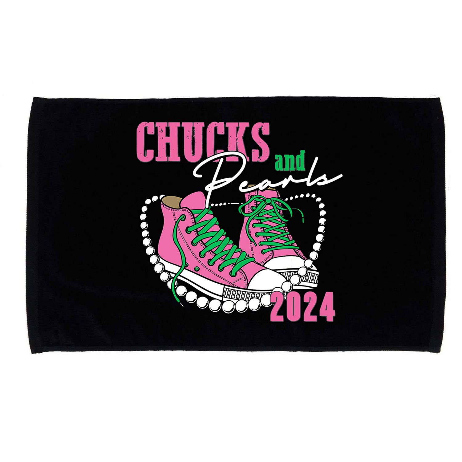 Chucks And Pearls Kamala Harris President 2024 Microfiber Hand Towel