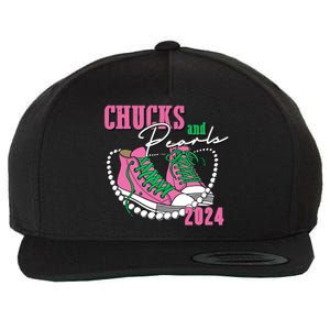 Chucks And Pearls Kamala Harris President 2024 Wool Snapback Cap