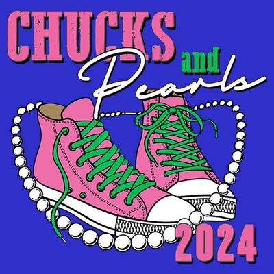 Chucks And Pearls Kamala Harris President 2024 T-Shirt