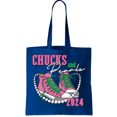 Chucks And Pearls Kamala Harris President 2024 Tote Bag