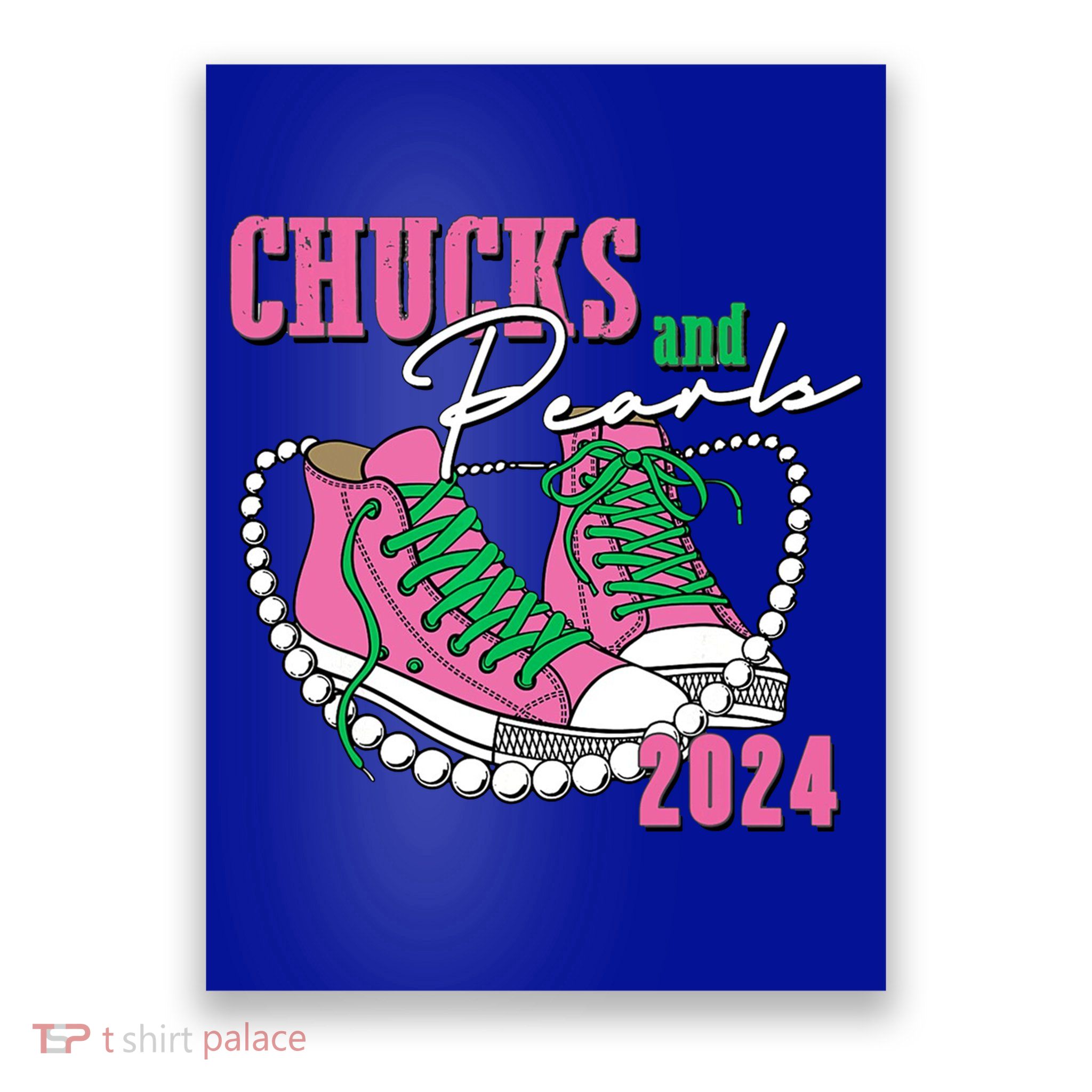 Chucks And Pearls Kamala Harris President 2024 Poster