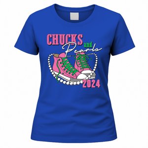 Chucks And Pearls Kamala Harris President 2024 Women's T-Shirt