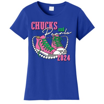 Chucks And Pearls Kamala Harris President 2024 Women's T-Shirt