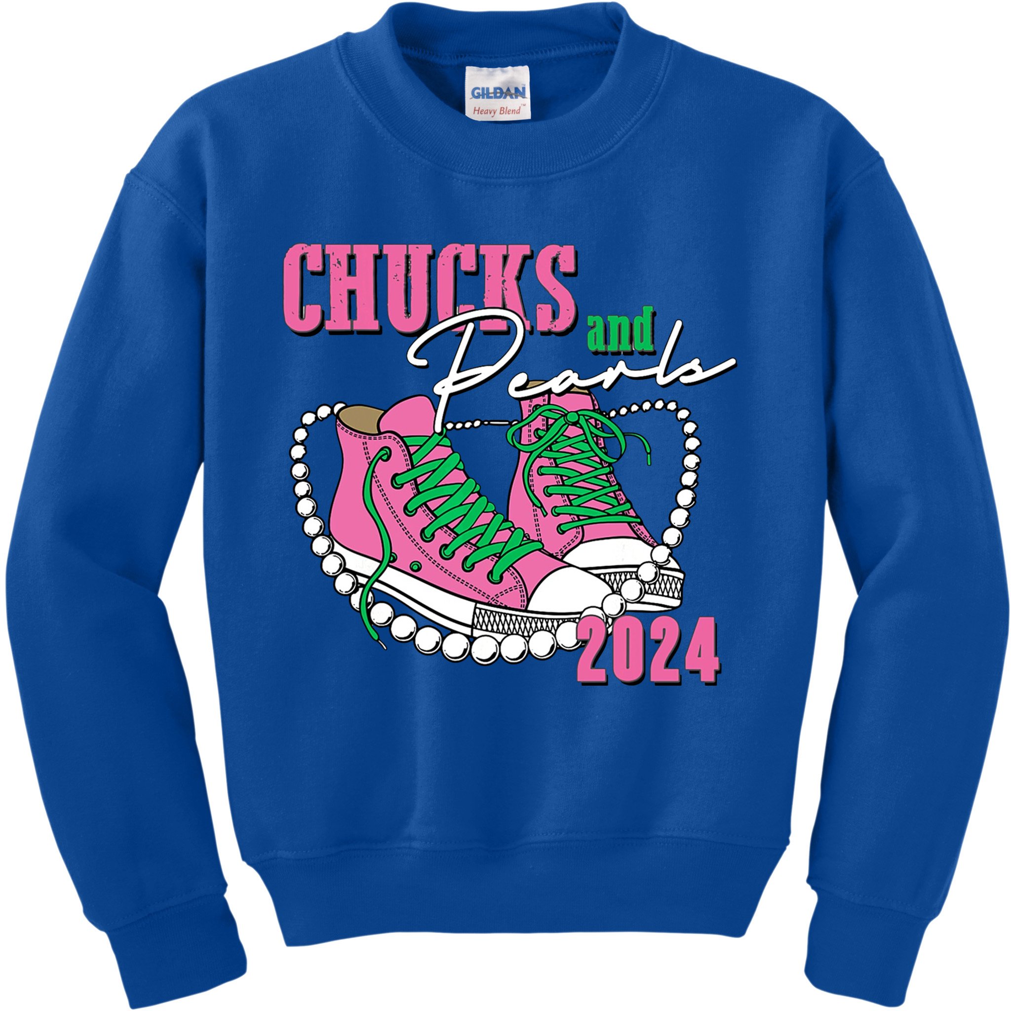 Chucks And Pearls Kamala Harris President 2024 Kids Sweatshirt