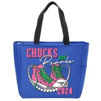 Chucks And Pearls Kamala Harris President 2024 Zip Tote Bag