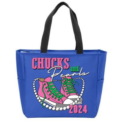 Chucks And Pearls Kamala Harris President 2024 Zip Tote Bag