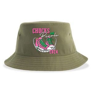 Chucks And Pearls Kamala Harris President 2024 Sustainable Bucket Hat