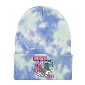 Chucks And Pearls Kamala Harris President 2024 Tie Dye 12in Knit Beanie