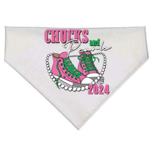 Chucks And Pearls Kamala Harris President 2024 USA-Made Doggie Bandana