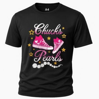 Chucks And Pearls Kamala Harris Sneakers Trending Performance Shirt