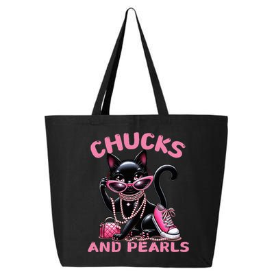 Chucks And Pearls FashionBeautiful Black Cat 25L Jumbo Tote