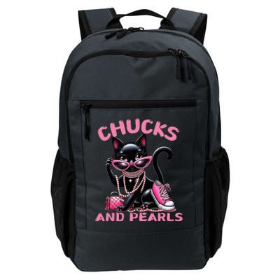 Chucks And Pearls FashionBeautiful Black Cat Daily Commute Backpack