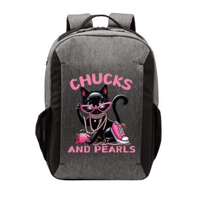 Chucks And Pearls FashionBeautiful Black Cat Vector Backpack