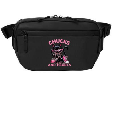 Chucks And Pearls FashionBeautiful Black Cat Crossbody Pack