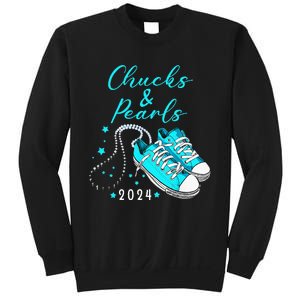 Chucks And Pearls 2024 Kamala Harris For President 47th Sweatshirt