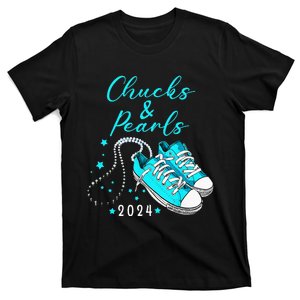 Chucks And Pearls 2024 Kamala Harris For President 47th T-Shirt