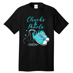 Chucks And Pearls 2024 Kamala Harris For President 47th Tall T-Shirt