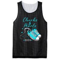 Chucks And Pearls 2024 Kamala Harris For President 47th Mesh Reversible Basketball Jersey Tank