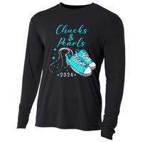 Chucks And Pearls 2024 Kamala Harris For President 47th Cooling Performance Long Sleeve Crew