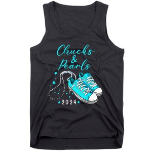 Chucks And Pearls 2024 Kamala Harris For President 47th Tank Top