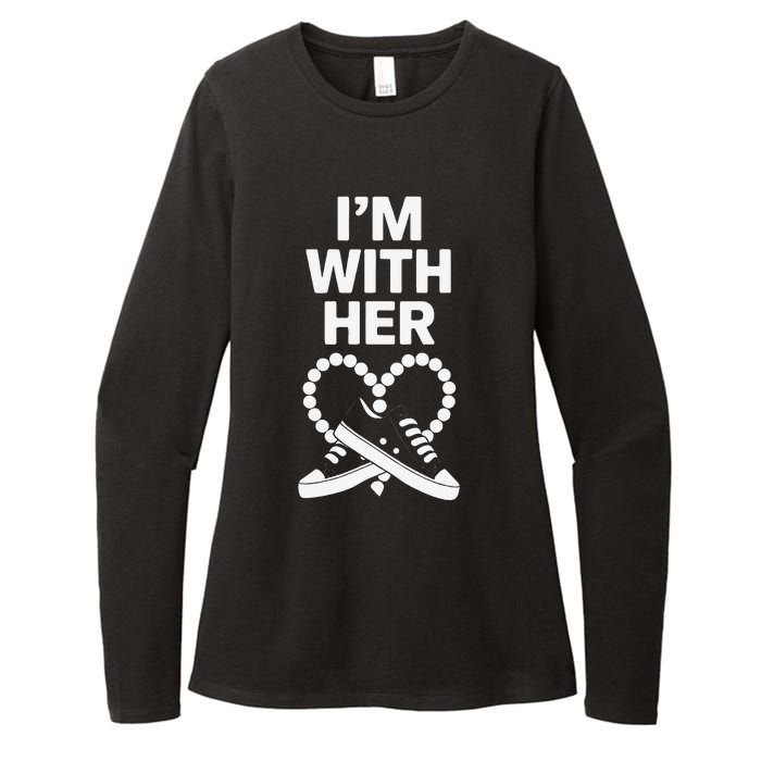 Chucks And Pearls Election 2024 IM With Her Kamala Womens CVC Long Sleeve Shirt