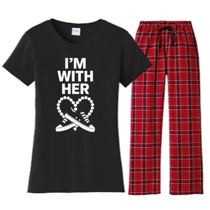 Chucks And Pearls Election 2024 IM With Her Kamala Women's Flannel Pajama Set