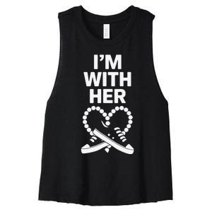 Chucks And Pearls Election 2024 IM With Her Kamala Women's Racerback Cropped Tank