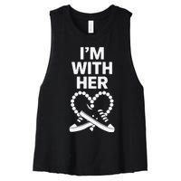 Chucks And Pearls Election 2024 IM With Her Kamala Women's Racerback Cropped Tank