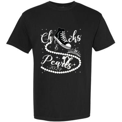 Chucks And Pearls 2024 Kamala Harris 2024 Vote For President Garment-Dyed Heavyweight T-Shirt