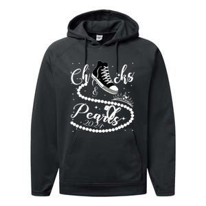 Chucks And Pearls 2024 Kamala Harris 2024 Vote For President Performance Fleece Hoodie