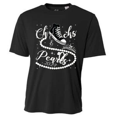 Chucks And Pearls 2024 Kamala Harris 2024 Vote For President Cooling Performance Crew T-Shirt