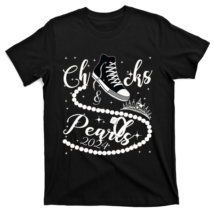 Chucks And Pearls 2024 Kamala Harris 2024 Vote For President T-Shirt