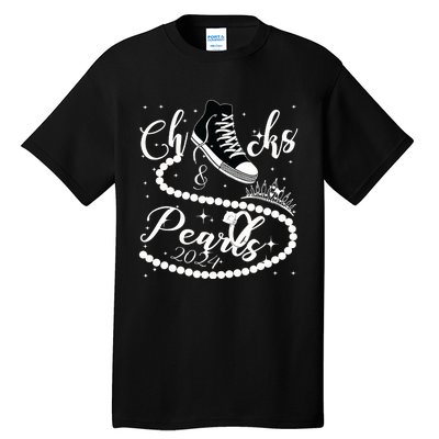 Chucks And Pearls 2024 Kamala Harris 2024 Vote For President Tall T-Shirt