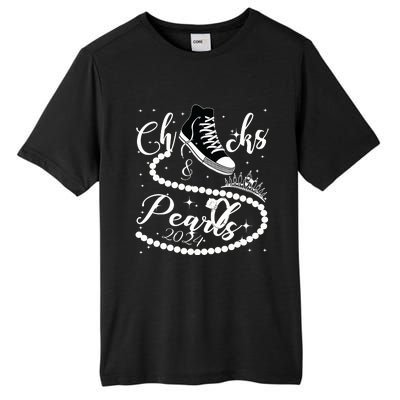 Chucks And Pearls 2024 Kamala Harris 2024 Vote For President Tall Fusion ChromaSoft Performance T-Shirt