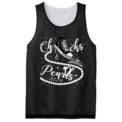 Chucks And Pearls 2024 Kamala Harris 2024 Vote For President Mesh Reversible Basketball Jersey Tank