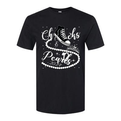 Chucks And Pearls 2024 Kamala Harris 2024 Vote For President Softstyle CVC T-Shirt