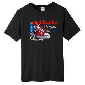 Chucks And Pearls Kamala Harris 2024 Usa Election Tall Fusion ChromaSoft Performance T-Shirt