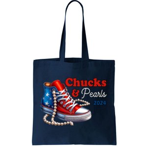 Chucks And Pearls Kamala Harris 2024 Usa Election Tote Bag